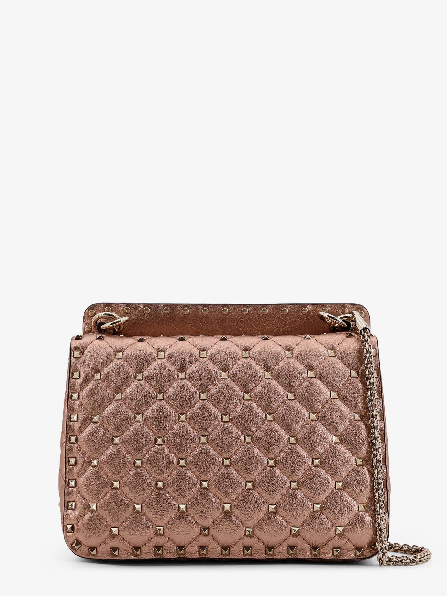 Laminated leather Rockstud Spike crossbody bag