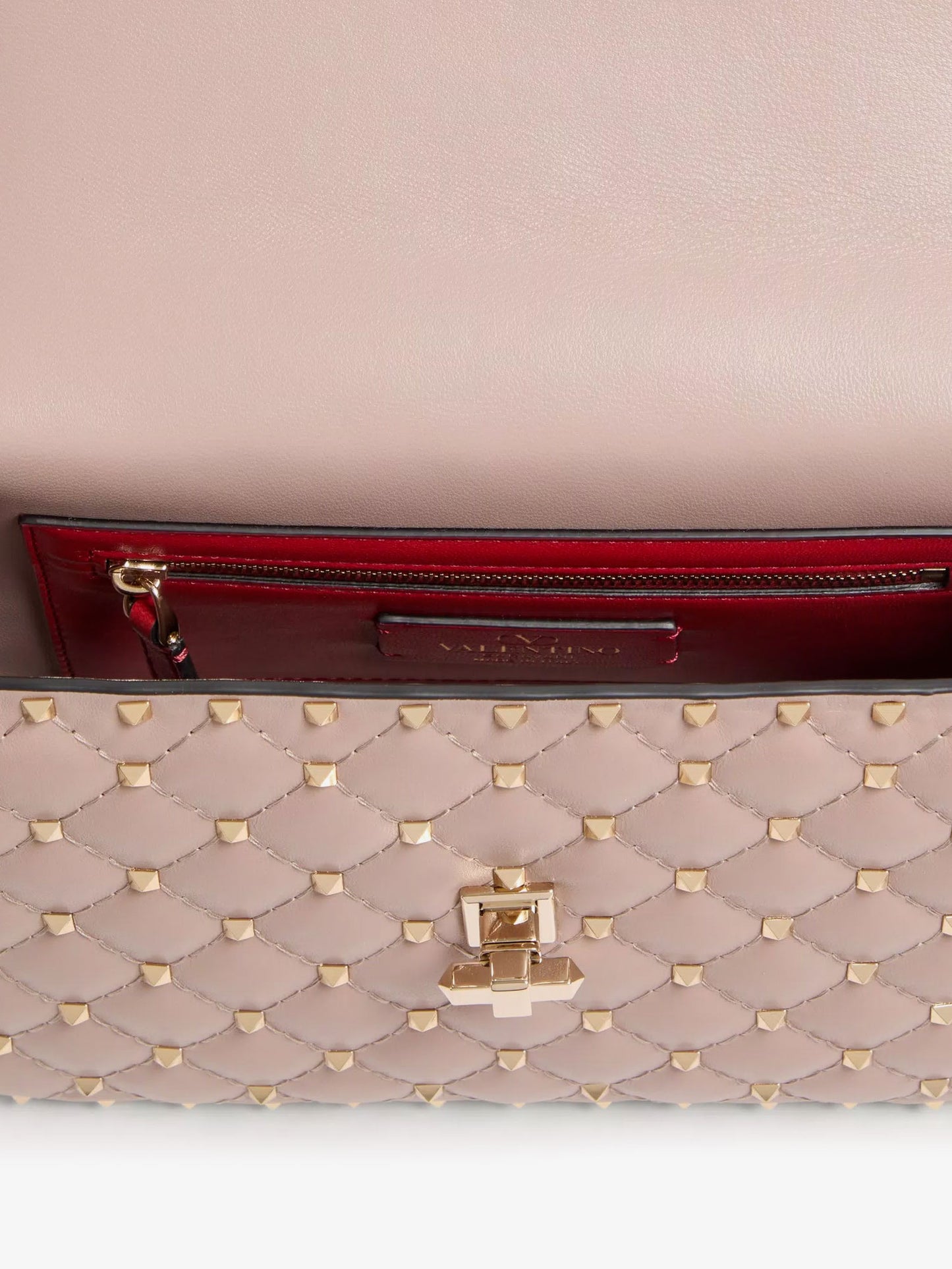Rockstud Spike leather crossbody bag with iconic all-over studs