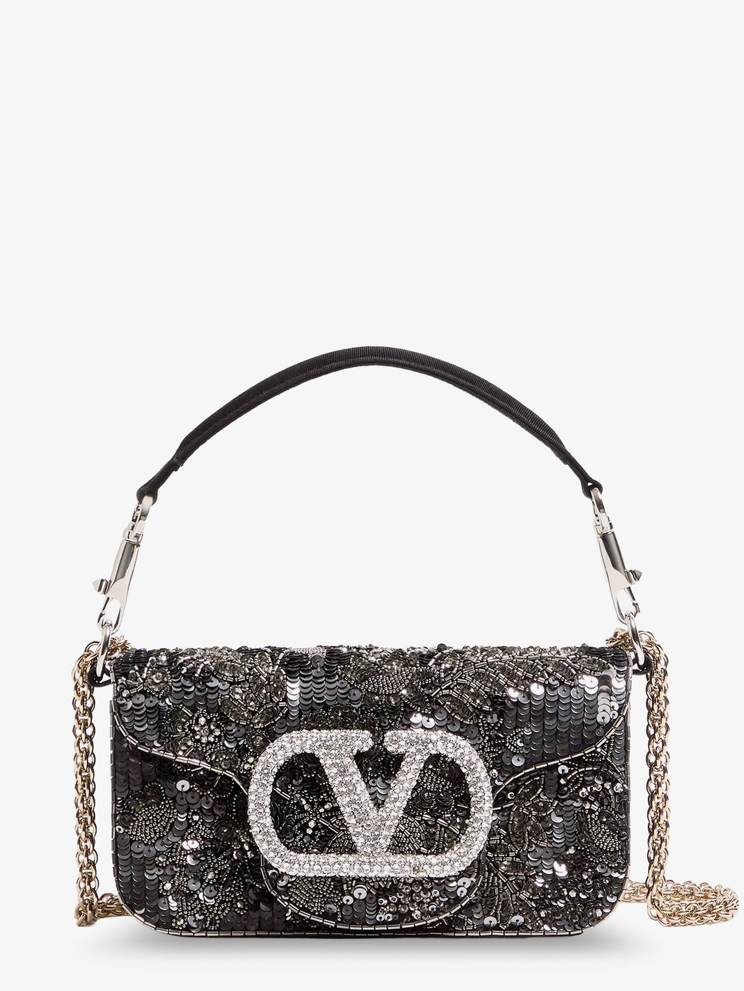 Valentino Garavani Loco' embroidered satin crossbody bag