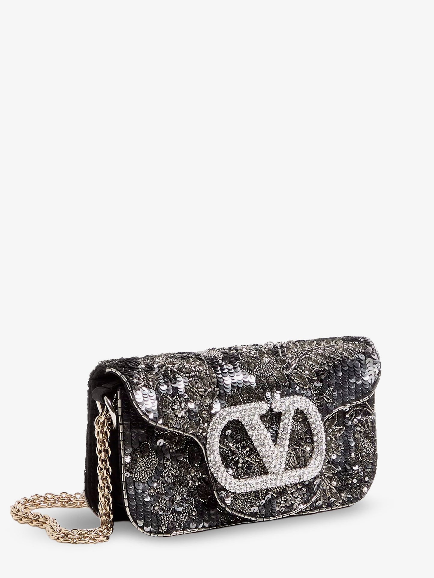 Valentino Garavani Loco' embroidered satin crossbody bag