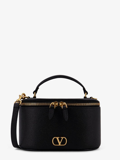 Leather Vanity bag with VLogo Signature thumbnail