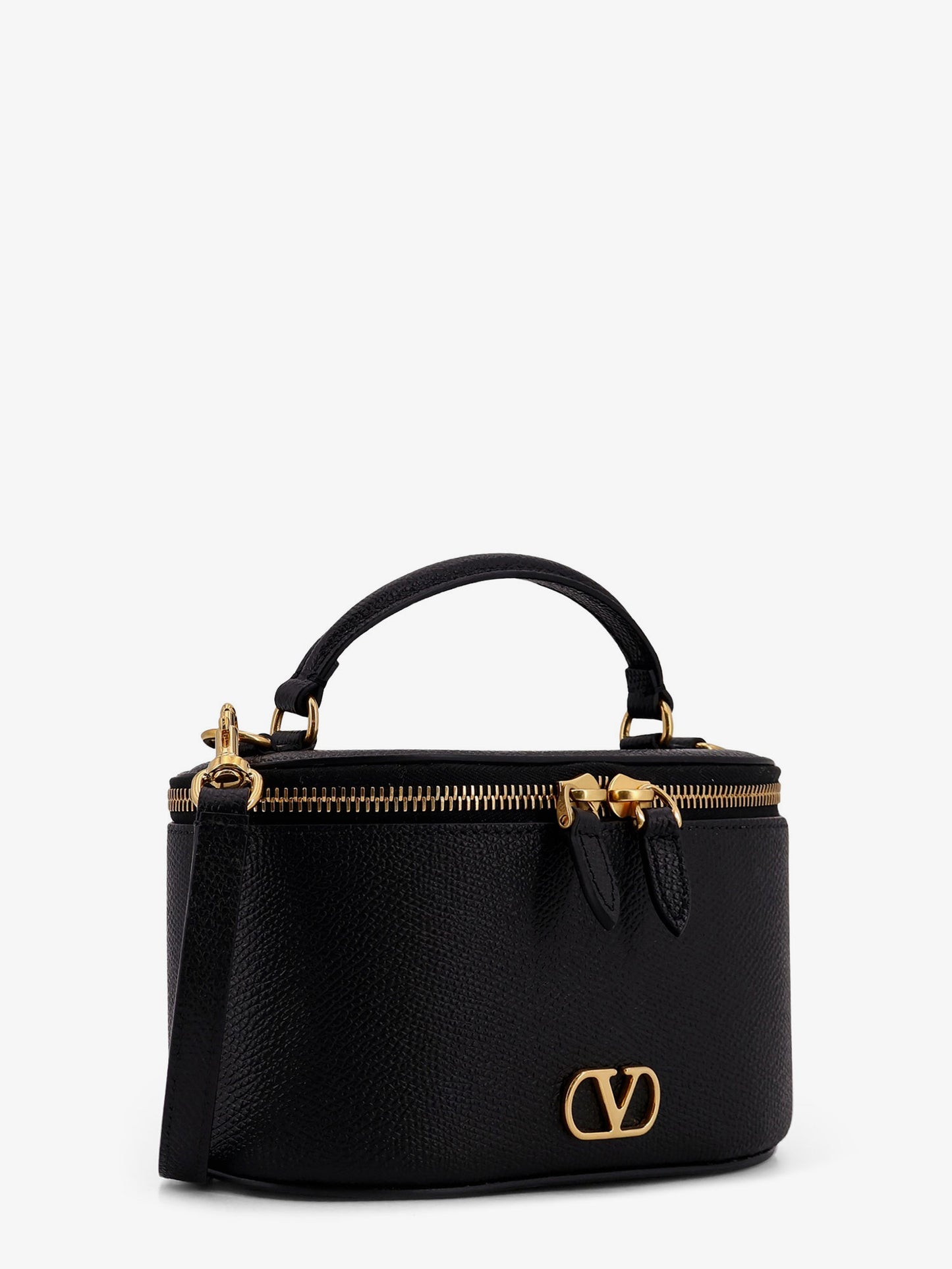 Leather Vanity bag with VLogo Signature