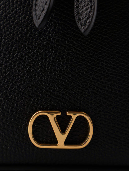 Leather Vanity bag with VLogo Signature thumbnail