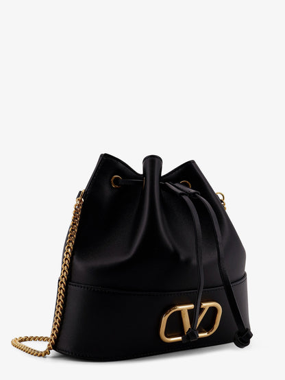 Leather bucket bag with VLogo Signature thumbnail