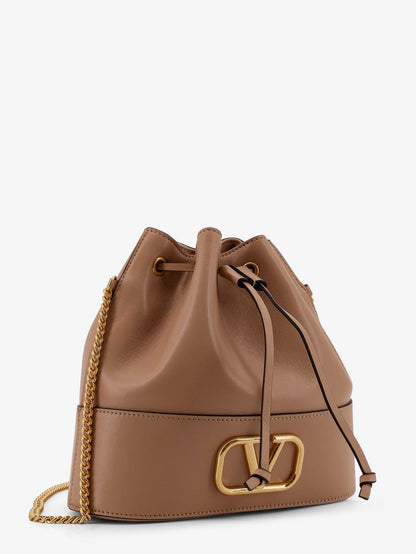 Leather Bucket bag with VLogo Signature thumbnail