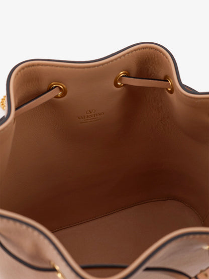 Leather Bucket bag with VLogo Signature thumbnail