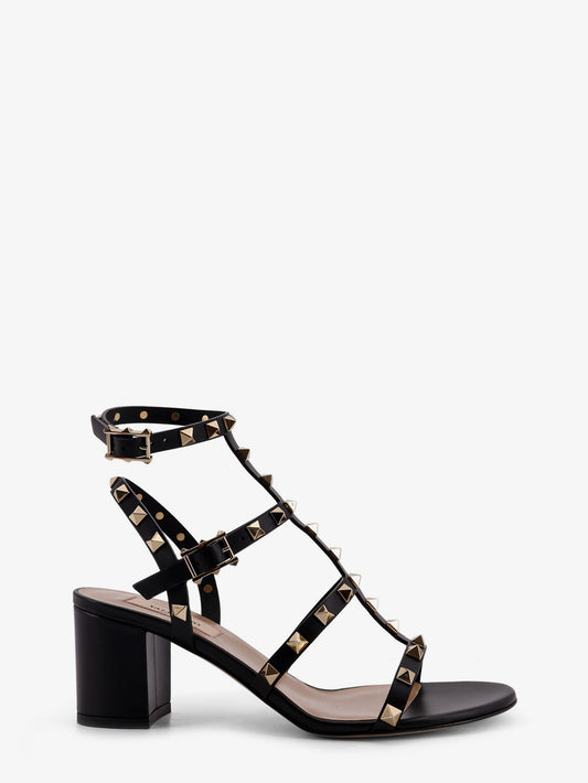 Rockstud leather sandals with iconic studs