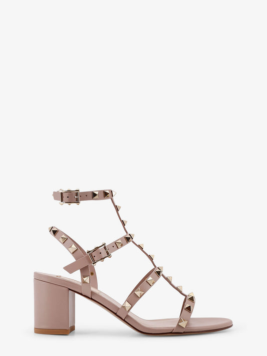 Rockstud leather sandals