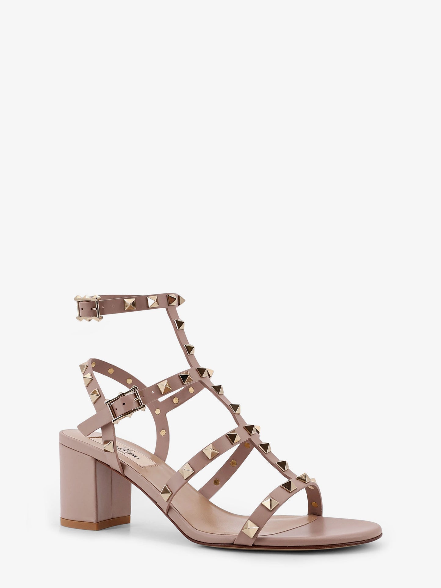 Rockstud leather sandals