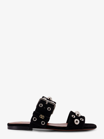 Suede sandals with side metal VLogo thumbnail