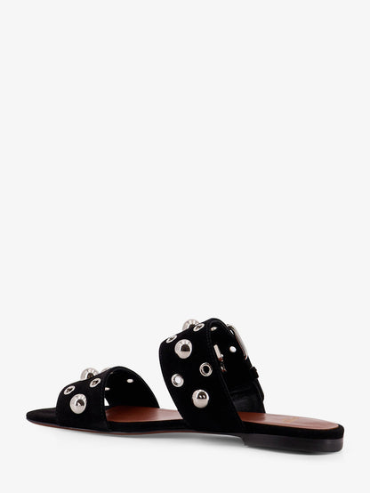 Suede sandals with side metal VLogo thumbnail