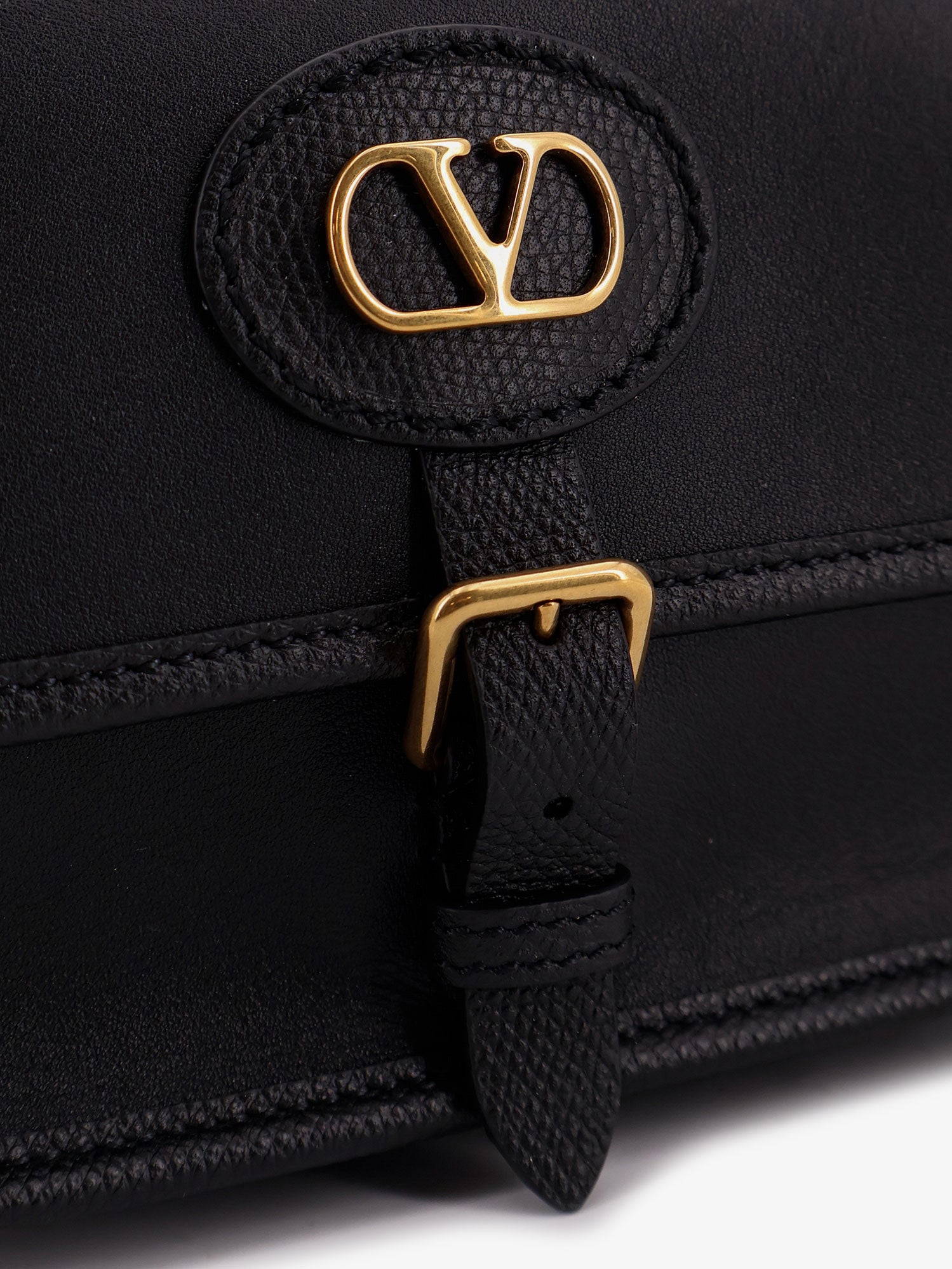 VALENTINO GARAVANI ミニボストンバッグ レザー ブラック VALENTINO（ヴァレンティノ） レザー Vロゴ 2way ショルダー ミニ