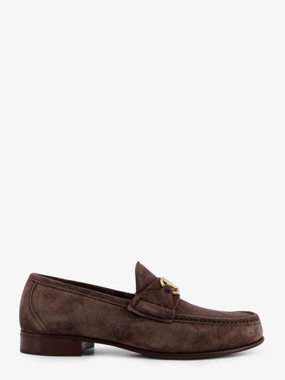 Suede loafers with metal VLogo Signature thumbnail
