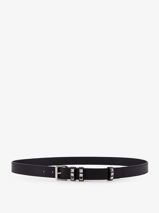 Flaneuse leather belt with iconic studs
