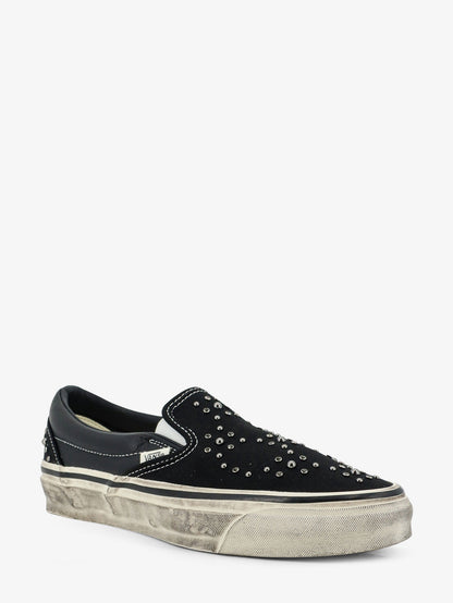 Lx classic slip on 98 canvas and leather sneakers with all-over metal beads thumbnail
