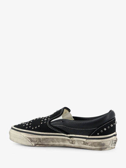 Lx classic slip on 98 canvas and leather sneakers with all-over metal beads thumbnail