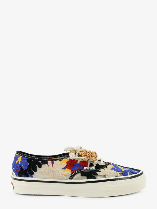 Lx authentic 44 sneakers with multicolor macramé floral detail