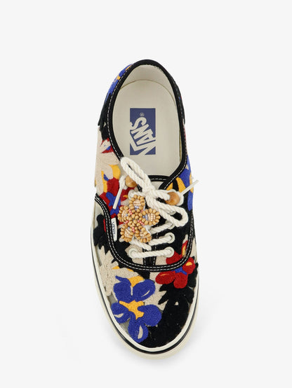 Lx authentic 44 sneakers with multicolor macramé floral detail thumbnail