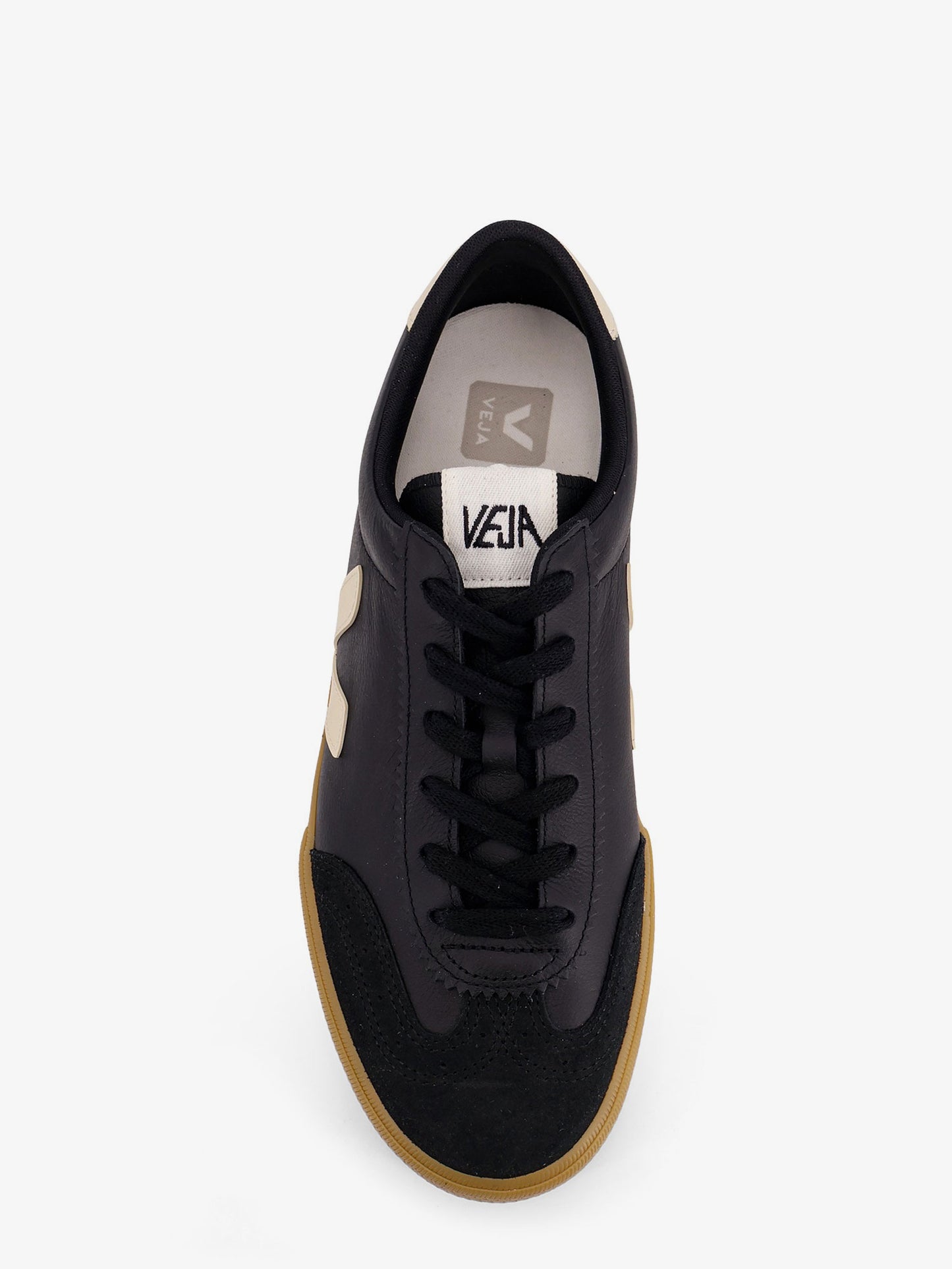 Sneakers Volley in pelle con inserti in suede
