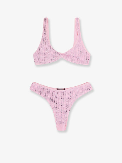 Bikini in nylon con strass all-over thumbnail