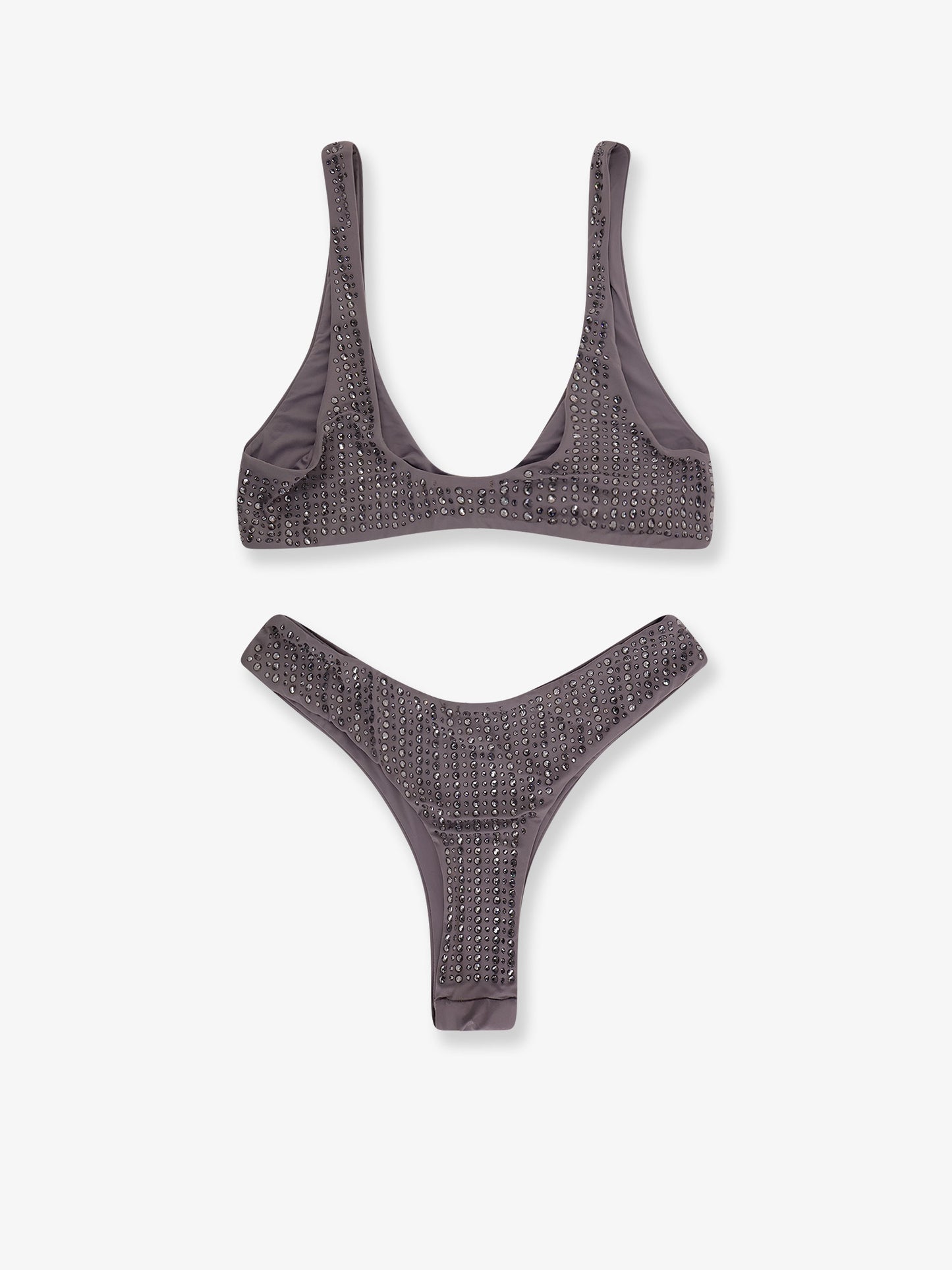 Nylon bikini with all-over rhinestones