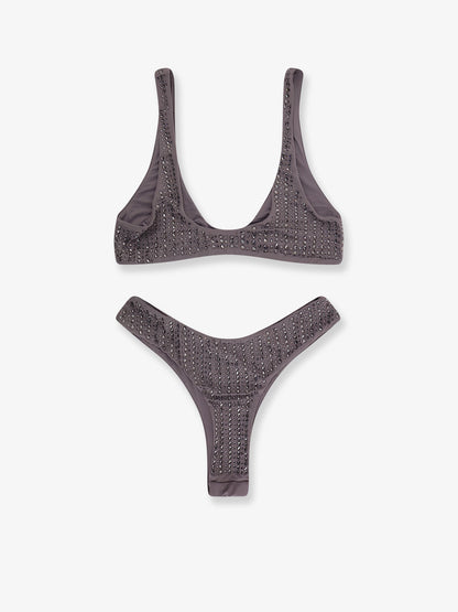 Nylon bikini with all-over rhinestones thumbnail