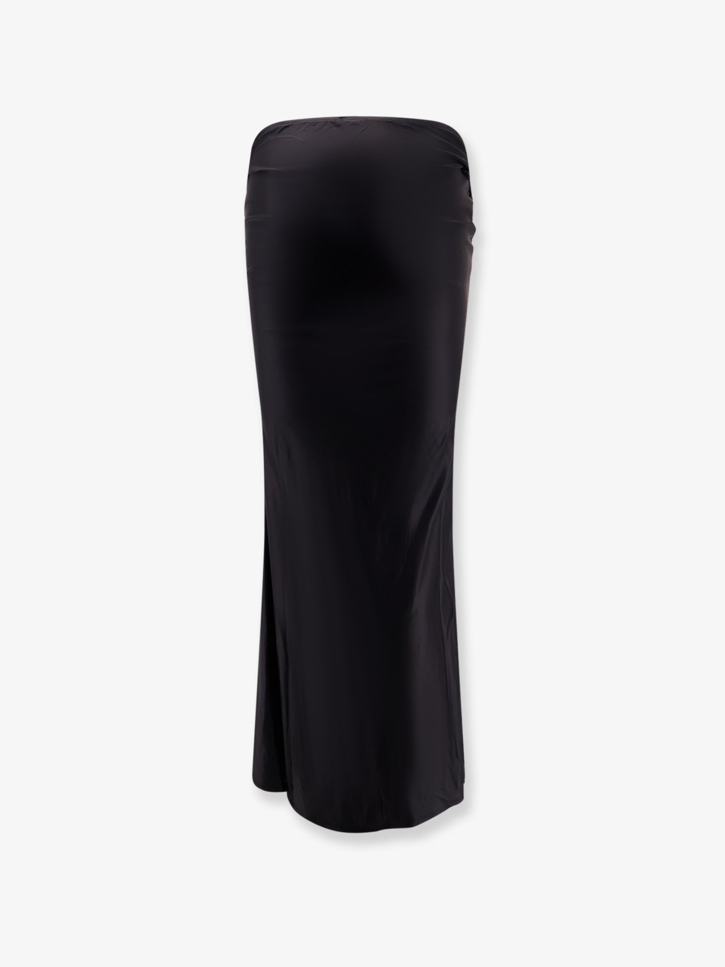 Shiny microfiber skirt with satin effect