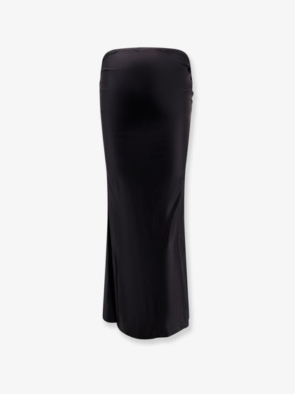 Shiny microfiber skirt with satin effect thumbnail