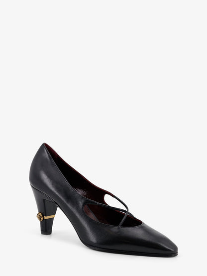 Criss-Cross Medallion leather pumps thumbnail