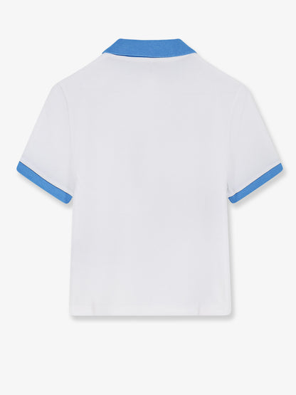 Cotton polo shirt with Medusa embroidery thumbnail