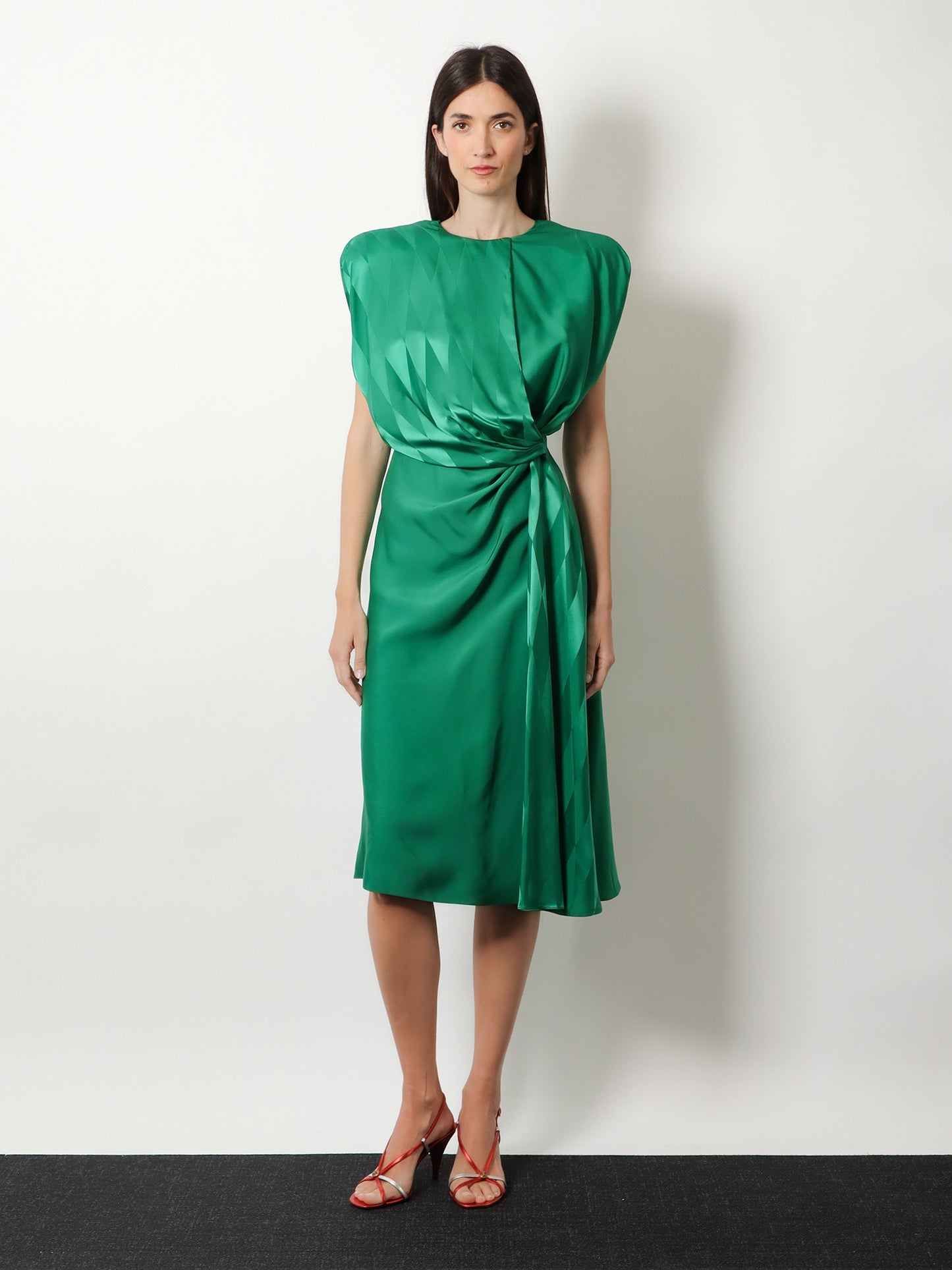 Cocktail viscose and silk dress