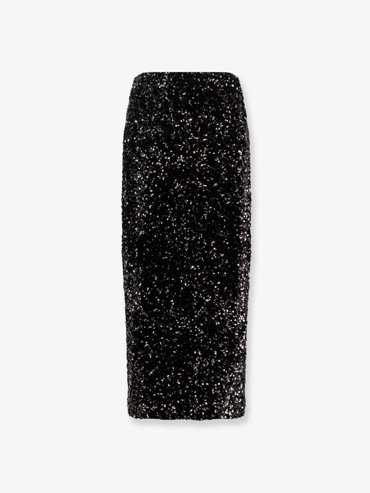 Skirt with sequins embroidery