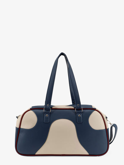 Leather crossbody bag with embroidered logo on the front thumbnail