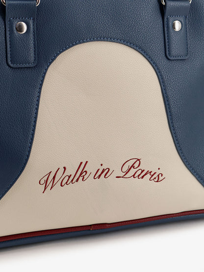 Leather crossbody bag with embroidered logo on the front thumbnail