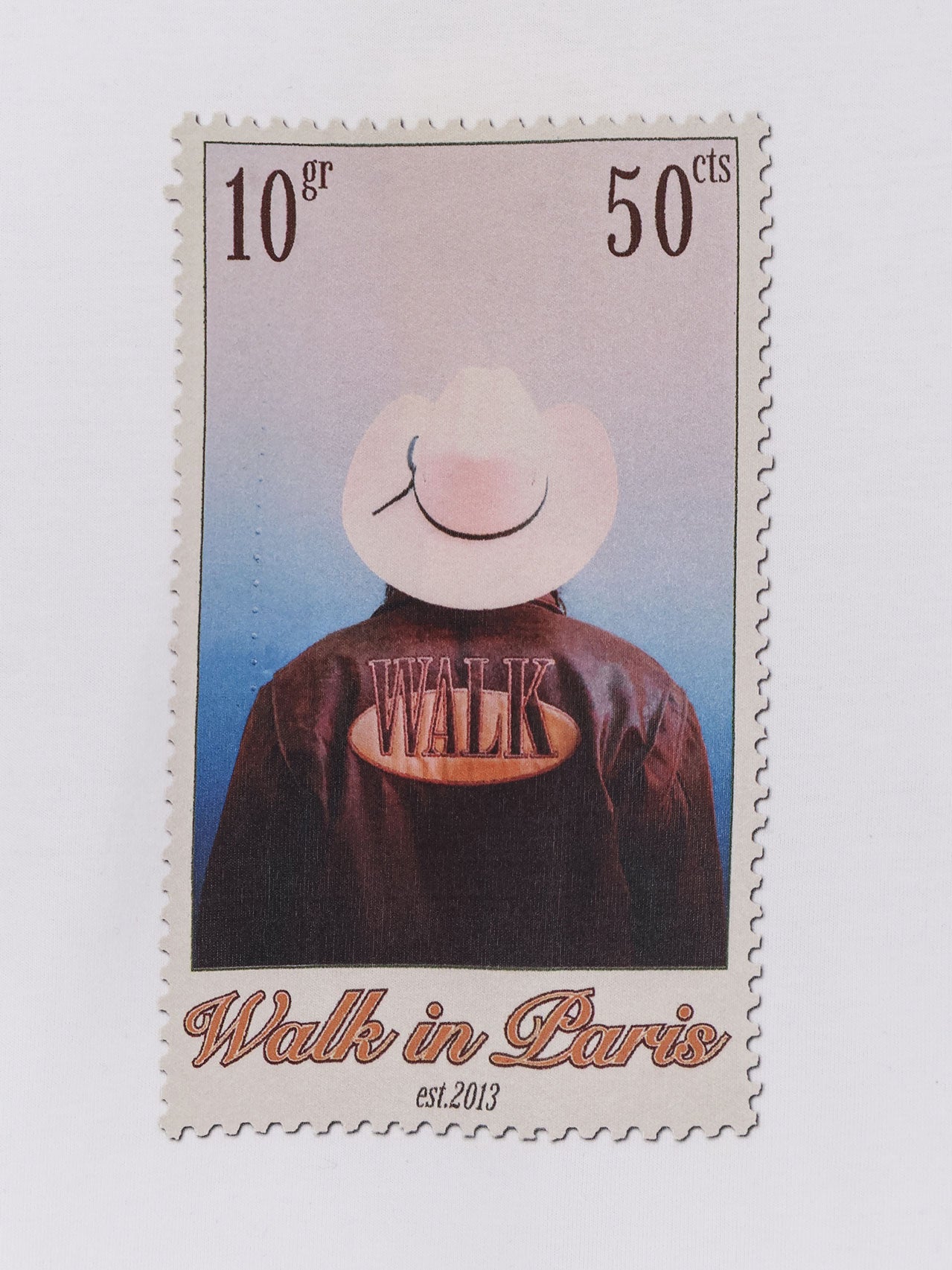 Cotton t-shirt with "Leather jacket" print on the front
