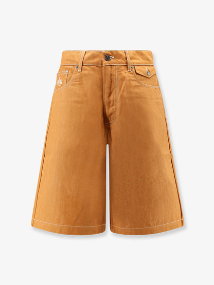 Baggy Orange Denim Shorts thumbnail