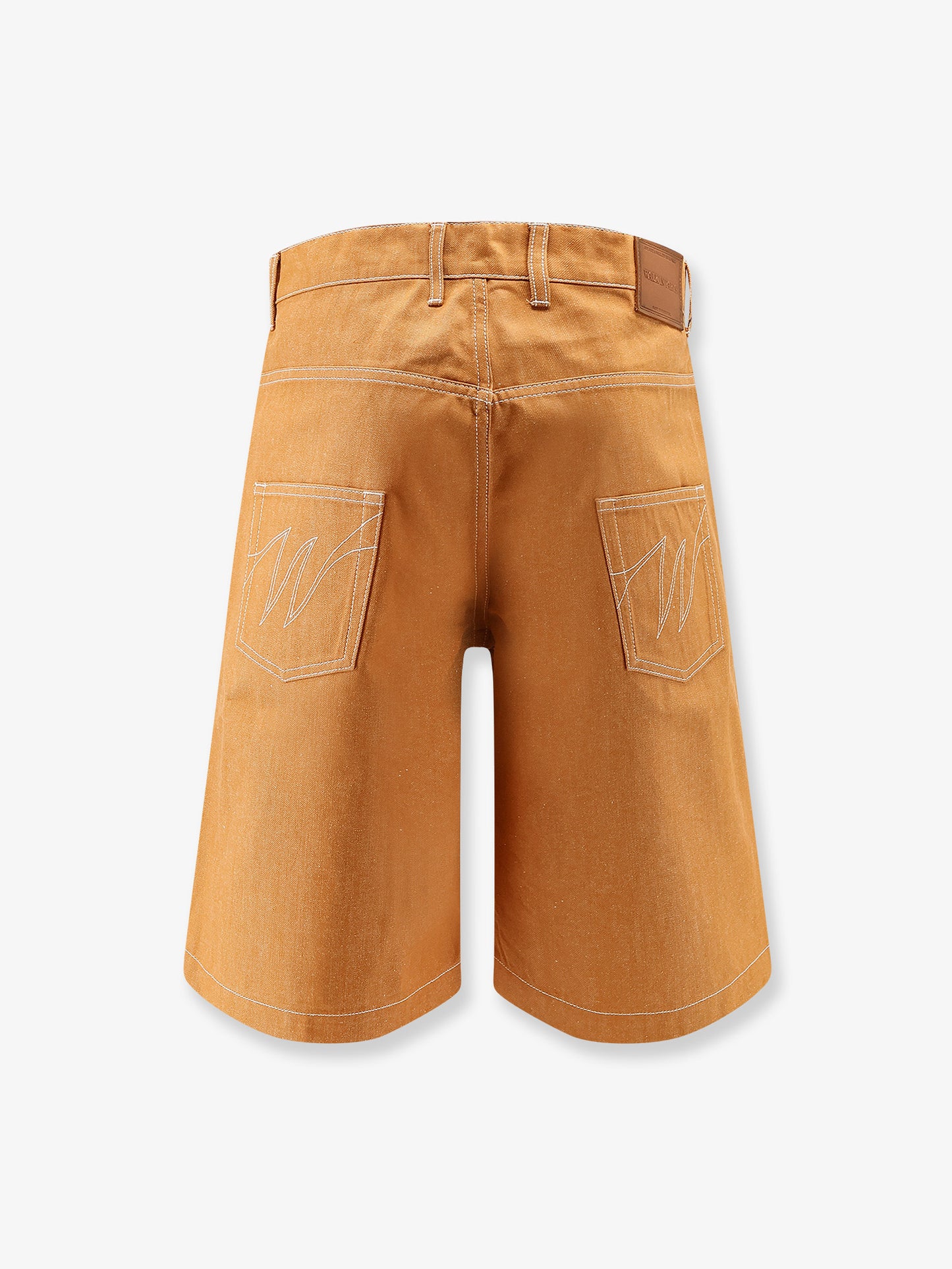 Baggy Orange Denim Shorts