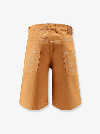 Baggy Orange Denim Shorts thumbnail