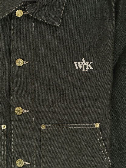 Carpenter's green denim jacket thumbnail