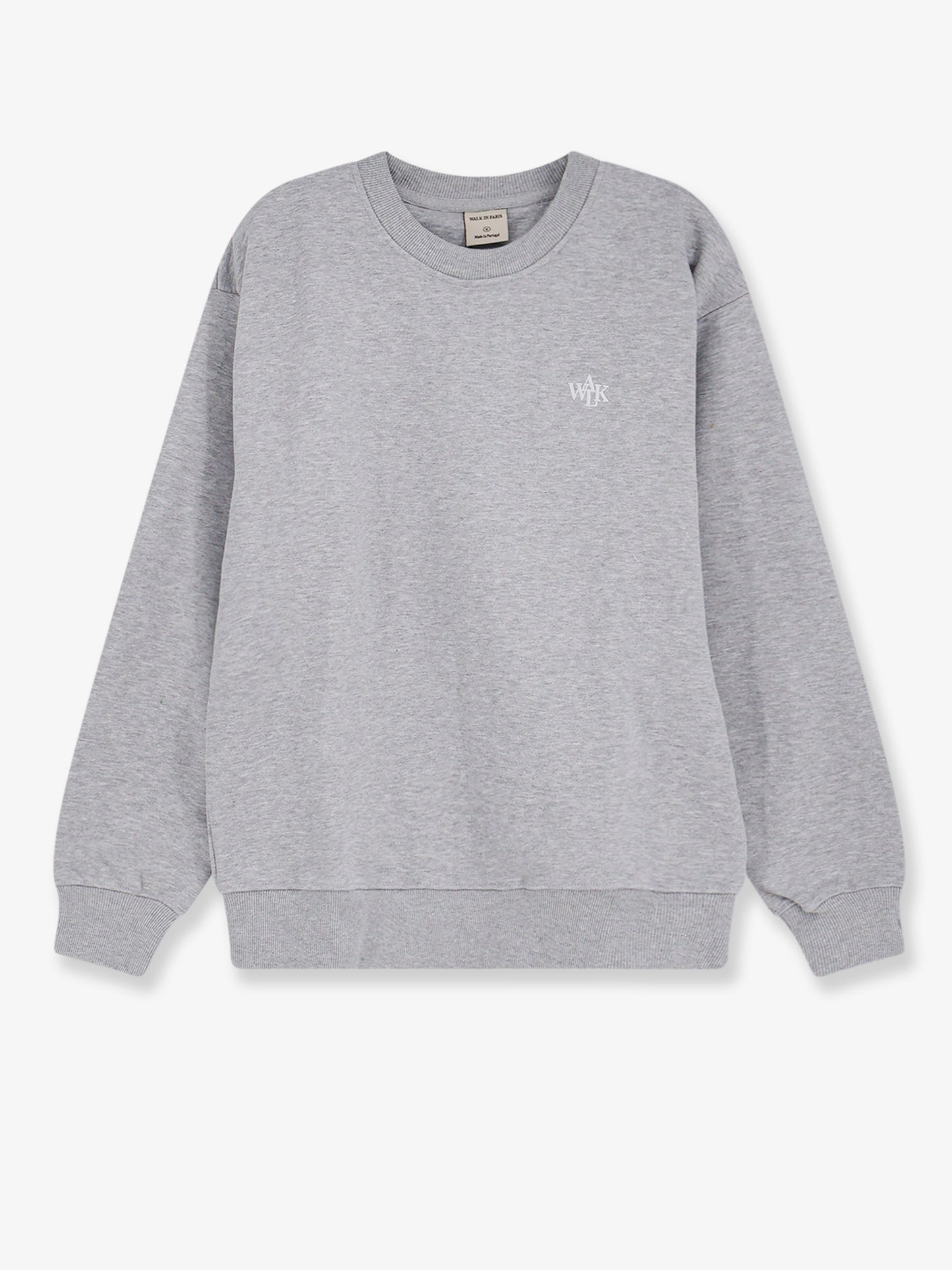Cotton sweatshirt with front embroidered logo