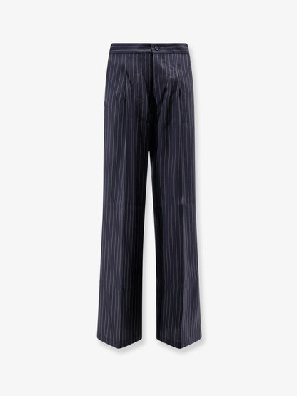 Cotton trousers with pinstripe pattern thumbnail
