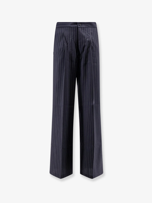 Cotton trousers with pinstripe pattern