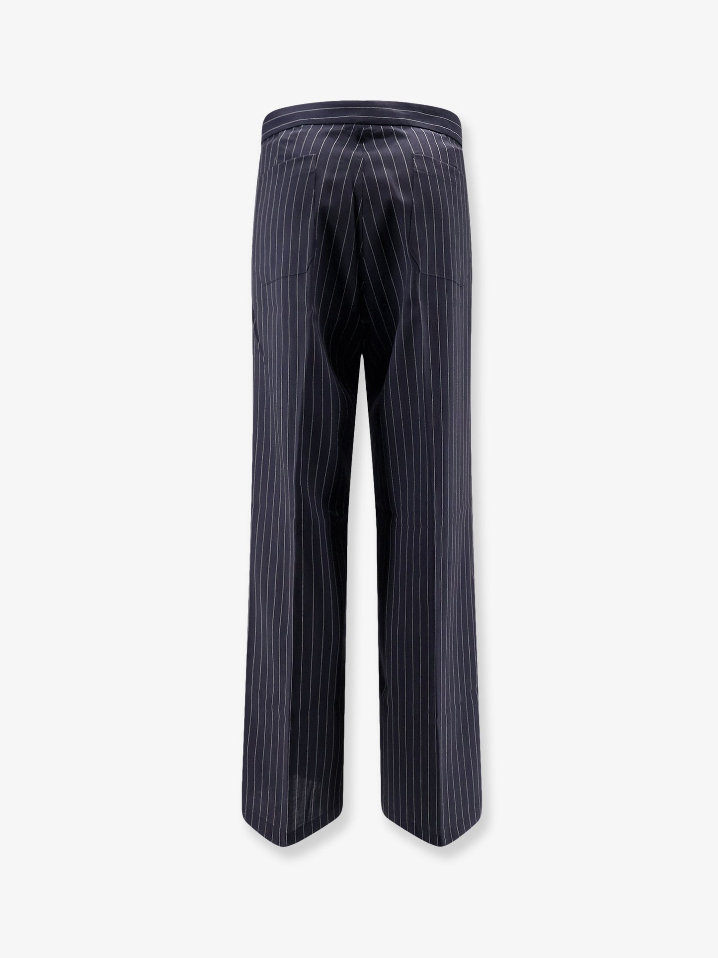 Cotton trousers with pinstripe pattern