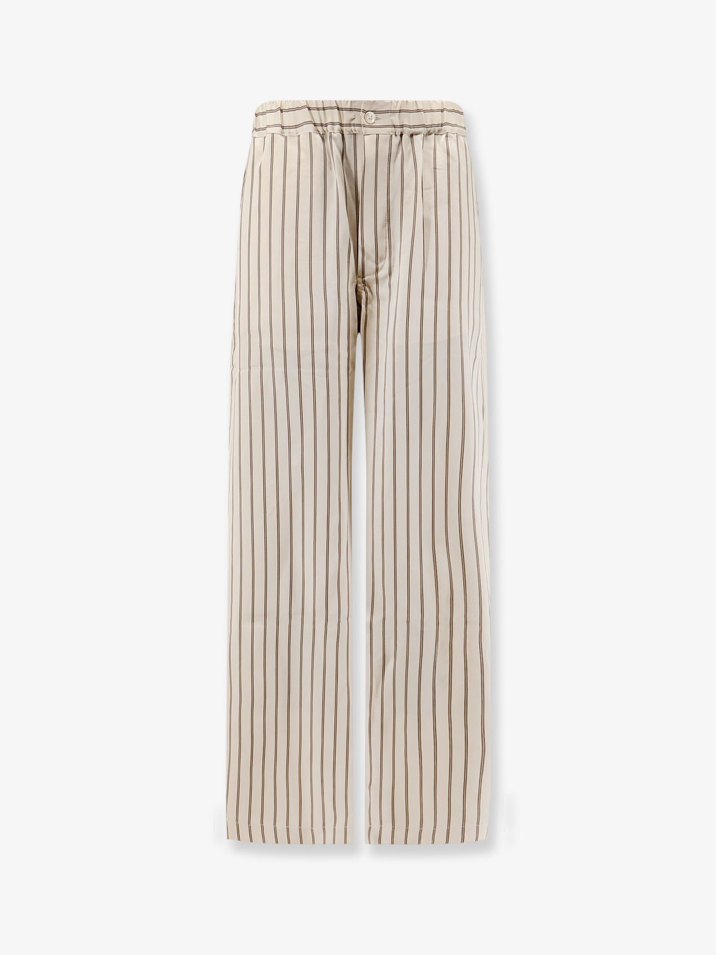 Viscose trousers with striped pattern