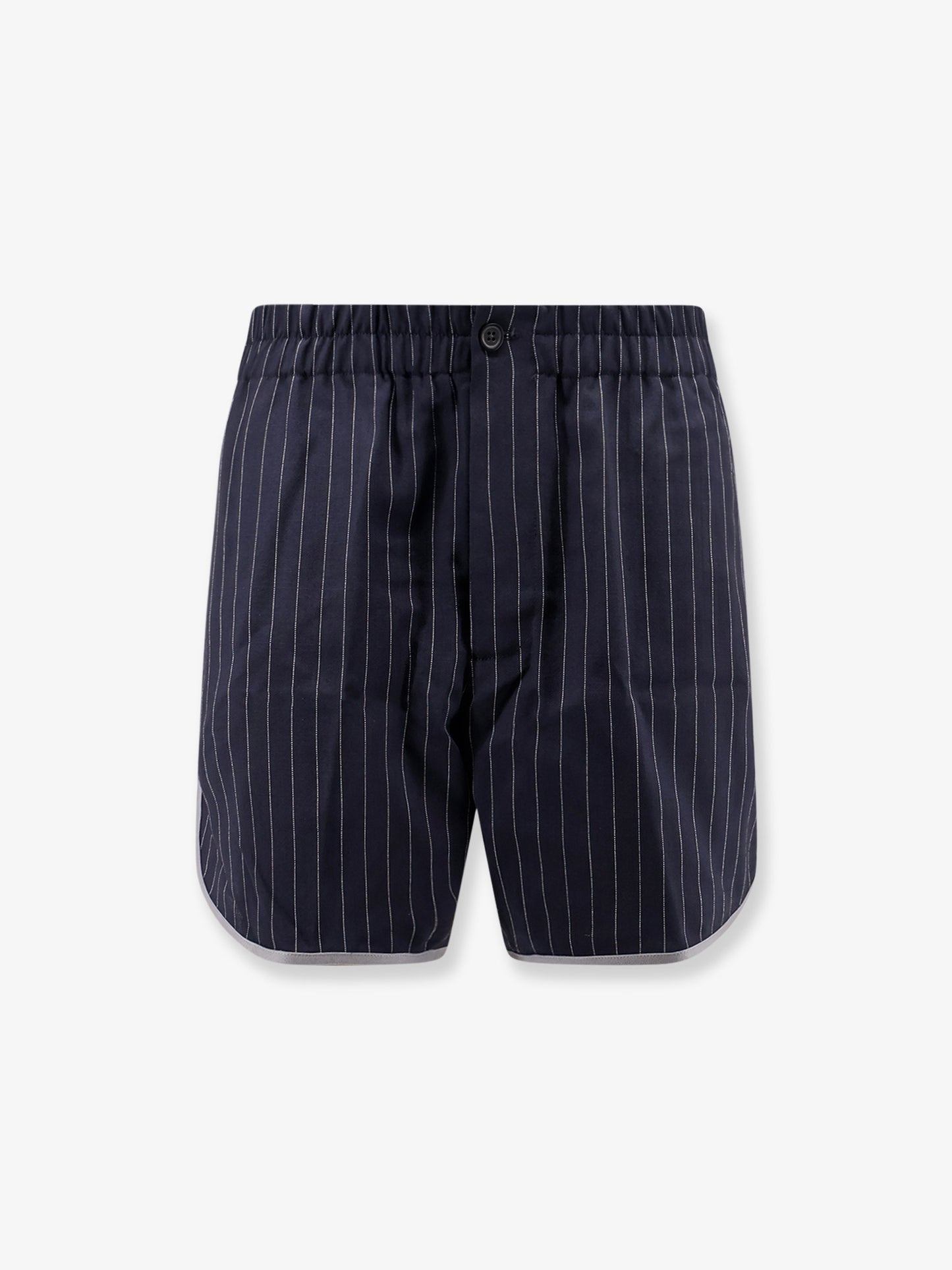 Virgin wool blend shorts with striped pattern