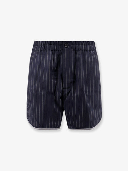 Virgin wool blend shorts with striped pattern thumbnail