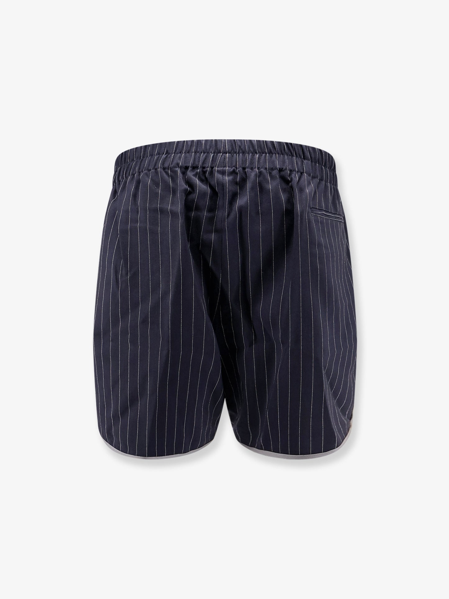 Virgin wool blend shorts with striped pattern