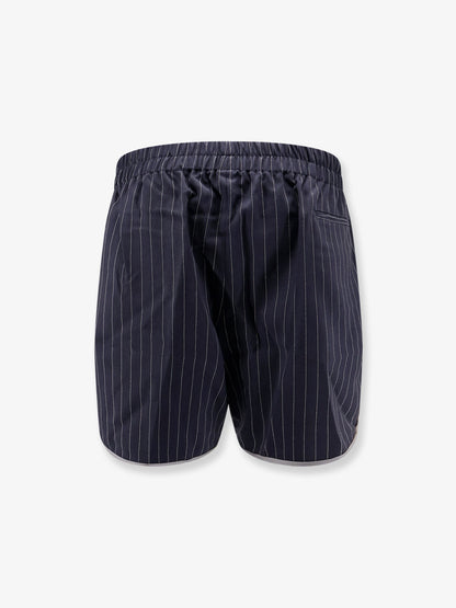 Virgin wool blend shorts with striped pattern thumbnail