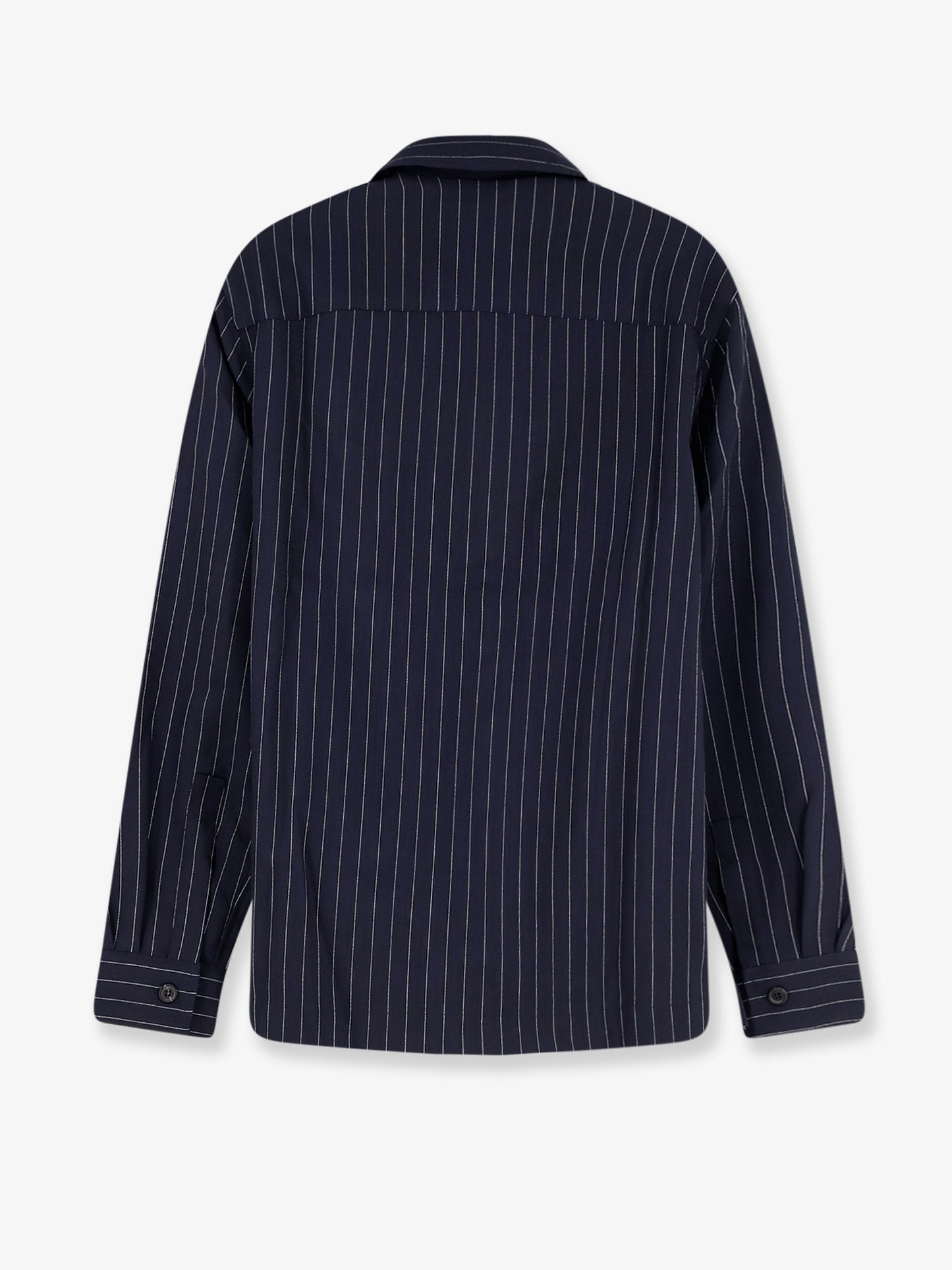 Virgin wool shirt with pinstripe pattern