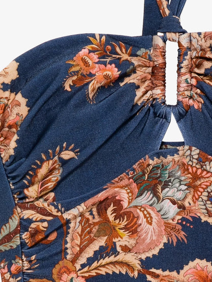 Costume intero Aster in nylon con stampa paisley thumbnail